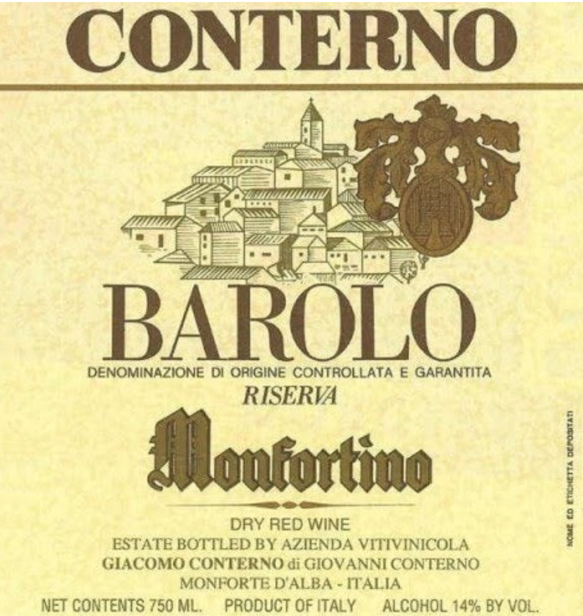 Giacomo Conterno Barolo Riserva Monfortino 2015